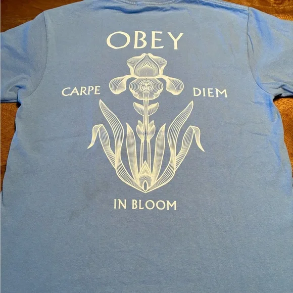 Obey Light Blue Short Sleeve Tee - Picture 3 of 3